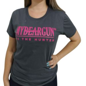 Camiseta Feminina Cinza e Rosa – My Dear Gun 1