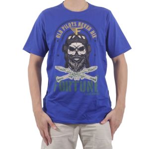 Camiseta Masculina Azul Klein Estampada Fortune – Funcional 1